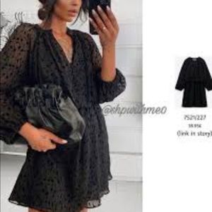 Zara Black Combination Mini Dress